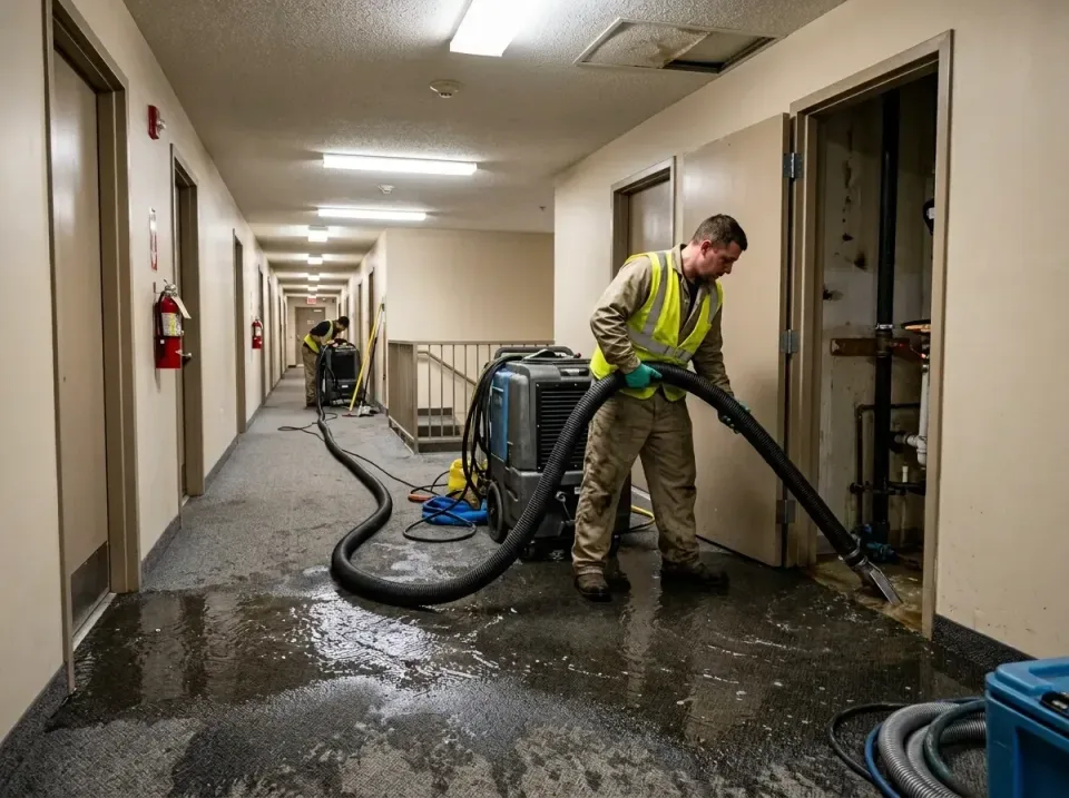 multi-unit-apartment-hallway-f-005 — frequently asked questions, Emergency Burst Pipe Water Extraction & Removal in Robins,…